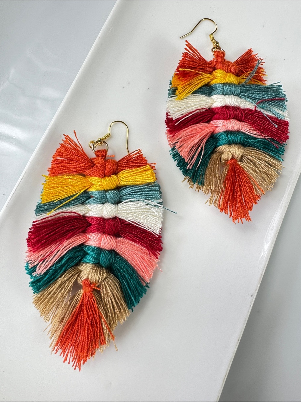 Bohemian Tassel Fringe Statement Earrings